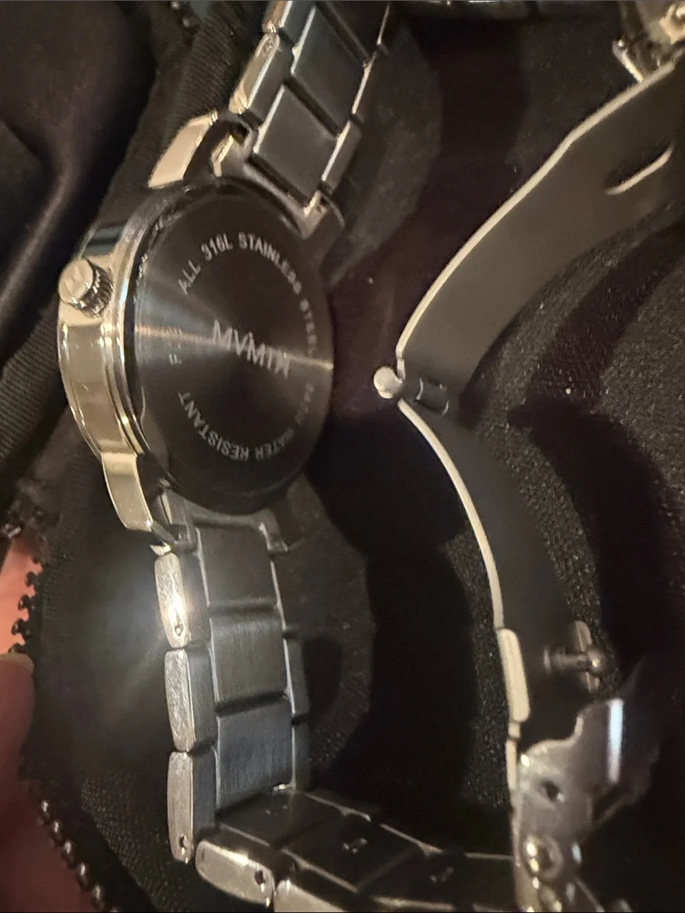 MVMT Silver Stainless Steel Watch with Mother-of-Pearl Dial - Needs Battery